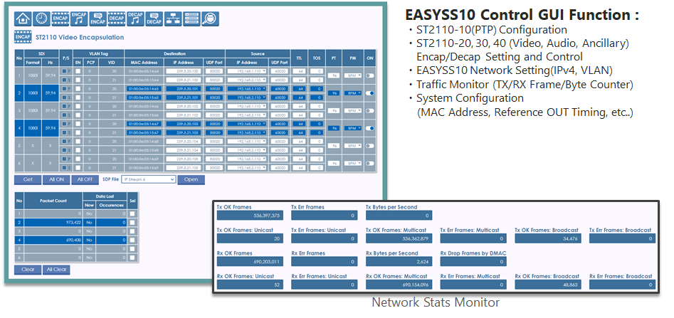 EASYSS10 1U Kit Control GUI